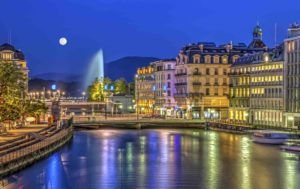 Blick auf die Stadt Genf in der Schweiz